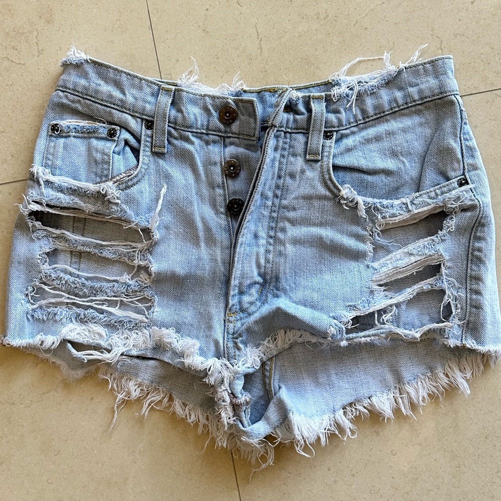 Carmar Ripped Jean Shorts